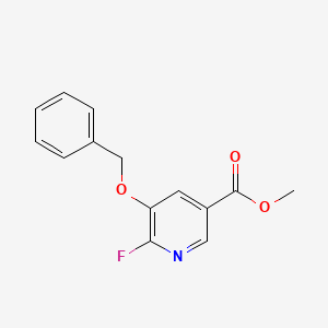 molecular formula C14H12FNO3 B14041717 Methyl 5-(benzyloxy)-6-fluoronicotinate 