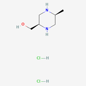 molecular formula C6H16Cl2N2O B14041730 ((2R,5S)-5-Methylpiperazin-2-YL)methanol 2hcl 