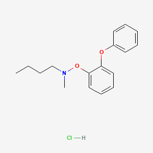 molecular formula C17H22ClNO2 B14041732 Butylamine, N-methyl-4-(o-phenoxyphenoxy)-, hydrochloride CAS No. 100482-76-6