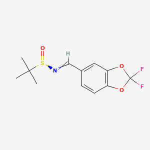 (R,E)-N-((2,2-Difluorobenzo[D][1,3]dioxol-5-YL)methylene)-2-methylpropane-2-sulfinamide