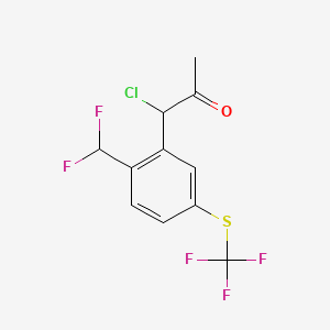 1-Chloro-1-(2-(difluoromethyl)-5-(trifluoromethylthio)phenyl)propan-2-one