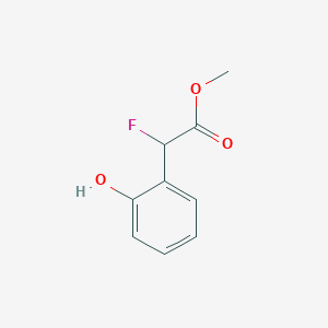 molecular formula C9H9FO3 B14041834 Methyl 2-fluoro-2-(2-hydroxyphenyl)acetate 