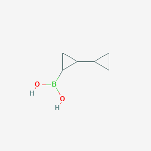 molecular formula C6H11BO2 B14041840 [1,1'-BI(Cyclopropan)]-2-ylboronic acid 