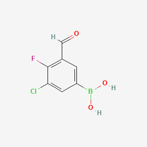 3-Chloro-4-fluoro-5-formylphenylboronic acid