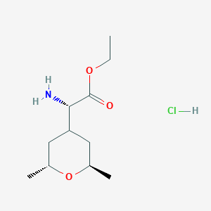 (S)-Ethyl 2-amino-2-((2R,6R)-2,6-dimethyltetrahydro-2H-pyran-4-YL)acetate hcl