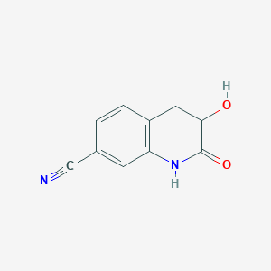 molecular formula C10H8N2O2 B1404190 3-羟基-2-氧代-1,2,3,4-四氢喹啉-7-碳腈 CAS No. 1033747-92-0