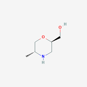 molecular formula C6H13NO2 B14041919 ((2R,5R)-5-Methylmorpholin-2-yl)methanol 