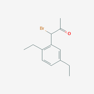 molecular formula C13H17BrO B14041929 1-Bromo-1-(2,5-diethylphenyl)propan-2-one 