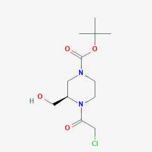 (R)-tert-Butyl 4-(2-chloroacetyl)-3-(hydroxymethyl)piperazine-1-carboxylate