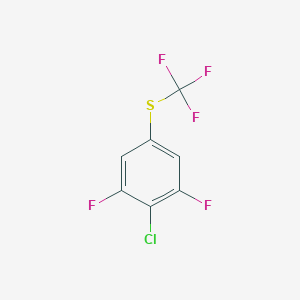 molecular formula C7H2ClF5S B14041974 1-Chloro-2,6-difluoro-4-(trifluoromethylthio)benzene 