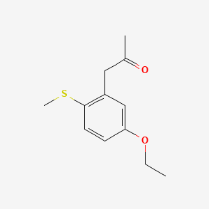 molecular formula C12H16O2S B14041994 1-(5-Ethoxy-2-(methylthio)phenyl)propan-2-one 