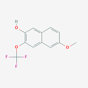 molecular formula C12H9F3O3 B14042002 6-Methoxy-3-(trifluoromethoxy)naphthalen-2-ol 