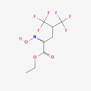 molecular formula C8H9F6NO3 B14042009 (Z)-Ethyl 5,5,5-trifluoro-2-(hydroxyimino)-4-(trifluoromethyl)pentanoate 