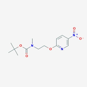 molecular formula C13H19N3O5 B14042046 tert-Butyl methyl(2-((5-nitropyridin-2-yl)oxy)ethyl)carbamate 