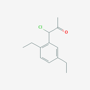 molecular formula C13H17ClO B14042053 1-Chloro-1-(2,5-diethylphenyl)propan-2-one 