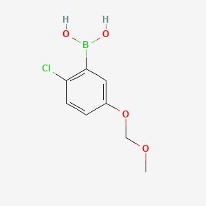 molecular formula C8H10BClO4 B14042060 2-Chloro-5-(methoxymethoxy)phenylboronic acid 