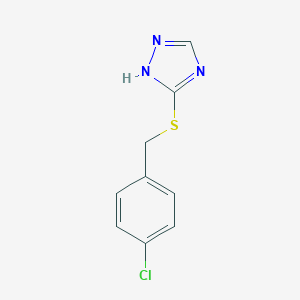 molecular formula C9H8ClN3S B140421 3-[(4-氯苄基)硫代]-1H-1,2,4-三唑 CAS No. 134796-34-2