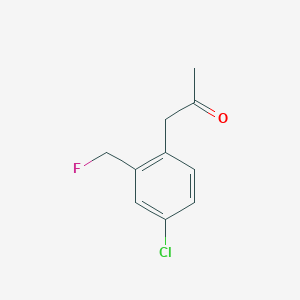 molecular formula C10H10ClFO B14042144 1-(4-Chloro-2-(fluoromethyl)phenyl)propan-2-one 