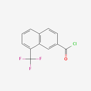 molecular formula C12H6ClF3O B14042193 1-(Trifluoromethyl)naphthalene-7-carbonyl chloride 