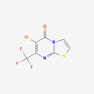 molecular formula C7H2BrF3N2OS B14042220 6-Bromo-7-(trifluoromethyl)-5H-thiazolo[3,2-A]pyrimidin-5-one 