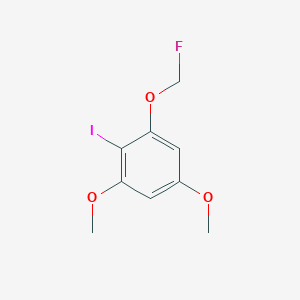 molecular formula C9H10FIO3 B14042238 1,5-Dimethoxy-2-iodo-3-(fluoromethoxy)benzene 