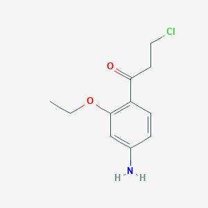 molecular formula C11H14ClNO2 B14042250 1-(4-Amino-2-ethoxyphenyl)-3-chloropropan-1-one 