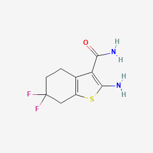 molecular formula C9H10F2N2OS B14042262 2-Amino-6,6-difluoro-4,5,6,7-tetrahydrobenzo[b]thiophene-3-carboxamide 