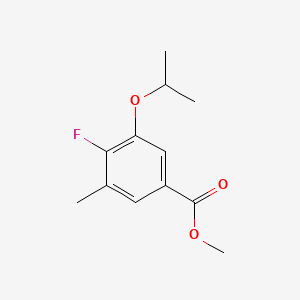 molecular formula C12H15FO3 B14042289 Methyl 4-fluoro-3-isopropoxy-5-methylbenzoate 