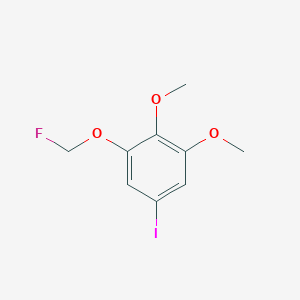 molecular formula C9H10FIO3 B14042310 1,2-Dimethoxy-5-iodo-3-(fluoromethoxy)benzene 