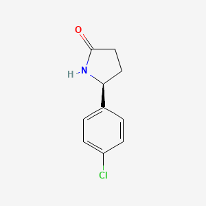 molecular formula C10H10ClNO B14042321 (S)-5-(4-Chlorophenyl)pyrrolidin-2-one 