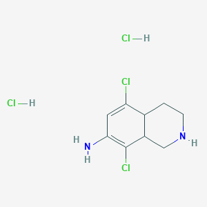 5,8-Dichloro-1,2,3,4,4a,8a-hexahydroisoquinolin-7-amine dihydrochloride