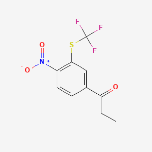 1-(4-Nitro-3-(trifluoromethylthio)phenyl)propan-1-one