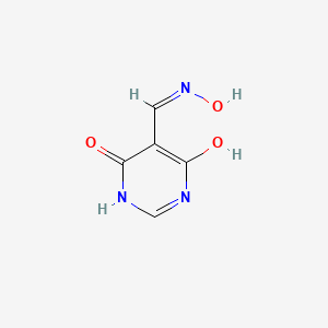 molecular formula C5H5N3O3 B14042395 4-hydroxy-5-[(Z)-hydroxyiminomethyl]-1H-pyrimidin-6-one 