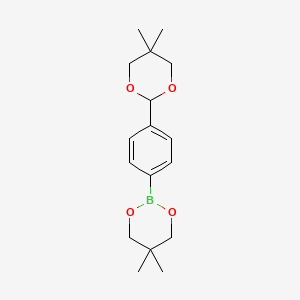 molecular formula C17H25BO4 B14042399 1,3,2-Dioxaborinane,2-(4-(5,5-dimethyl-1,3-dioxan-2-yl)phenyl)-5,5-dimethyl- 