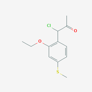 1-Chloro-1-(2-ethoxy-4-(methylthio)phenyl)propan-2-one