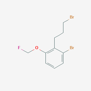 molecular formula C10H11Br2FO B14042428 1-Bromo-2-(3-bromopropyl)-3-(fluoromethoxy)benzene 