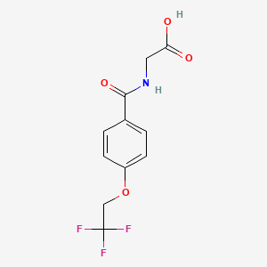 molecular formula C11H10F3NO4 B1404244 n-[4-(2,2,2-Trifluoroethoxy)benzoyl]glycine CAS No. 921623-36-1