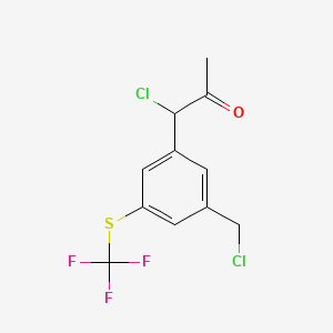 1-Chloro-1-(3-(chloromethyl)-5-(trifluoromethylthio)phenyl)propan-2-one