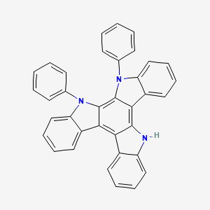 molecular formula C36H23N3 B14042465 18,21-diphenyl-9,18,21-triazaheptacyclo[18.7.0.02,10.03,8.011,19.012,17.022,27]heptacosa-1,3,5,7,10,12,14,16,19,22,24,26-dodecaene 