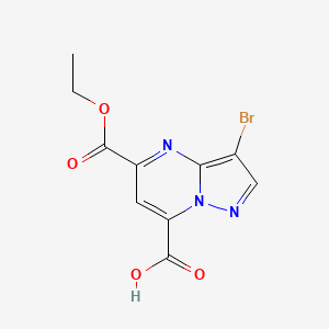 3-Bromo-5-(ethoxycarbonyl)pyrazolo[1,5-a]pyrimidine-7-carboxylic acid