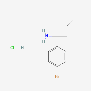 molecular formula C11H15BrClN B14042478 1-(4-Bromophenyl)-3-methylcyclobutan-1-amine hcl 