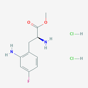 Methyl (S)-2-amino-3-(2-amino-4-fluorophenyl)propanoate 2hcl