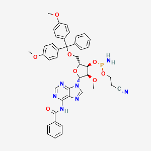 (2R,3R,4R,5R)-5-(6-Benzamido-9H-purin-9-yl)-2-((bis(4-methoxyphenyl)(phenyl)methoxy)methyl)-4-methoxytetrahydrofuran-3-yl (2-cyanoethyl) phosphoramidite