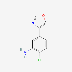 molecular formula C9H7ClN2O B1404250 2-クロロ-5-(オキサゾール-4-イル)アニリン CAS No. 916051-61-1