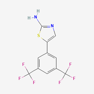 molecular formula C11H6F6N2S B14042504 5-(3,5-Bis(trifluoromethyl)phenyl)thiazol-2-amine 