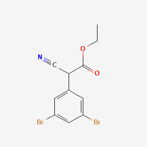 molecular formula C11H9Br2NO2 B14042507 Ethyl 2-cyano-2-(3,5-dibromophenyl)acetate 