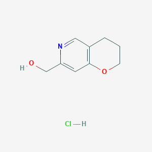 molecular formula C9H12ClNO2 B1404252 (3,4-Dihydro-2H-pyrano[3,2-c]pyridin-7-yl)methanol hydrochloride CAS No. 959617-58-4