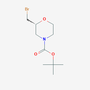 molecular formula C10H18BrNO3 B1404254 (R)-tert-Butyl 2-(bromomethyl)morpholine-4-carboxylate CAS No. 919286-58-1