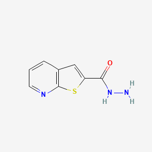 molecular formula C8H7N3OS B1404255 チエノ[2,3-b]ピリジン-2-カルボヒドラジド CAS No. 2169387-81-7