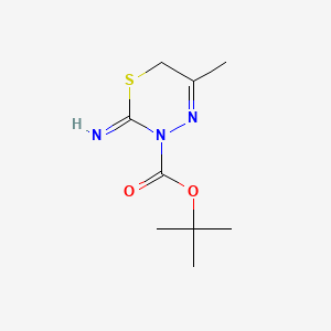 molecular formula C9H15N3O2S B14042553 Tert-butyl 2-imino-5-methyl-2H-1,3,4-thiadiazine-3(6H)-carboxylate 